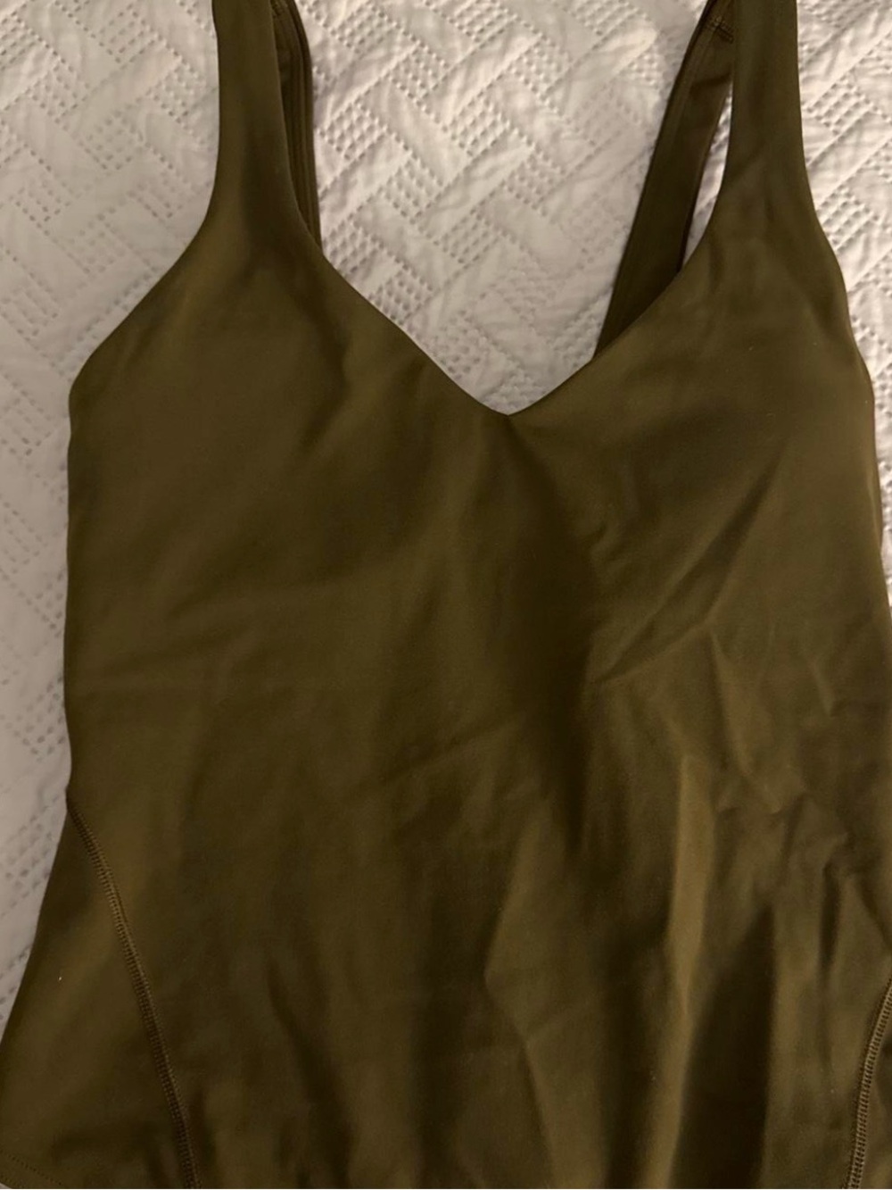 Brown Scoop Neck Tank Bodysuit